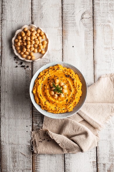Hummus con zapallo y cúrcuma
