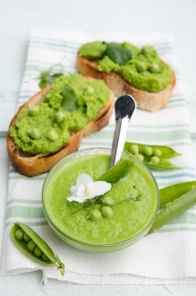 Puré de arvejas verdes partidas